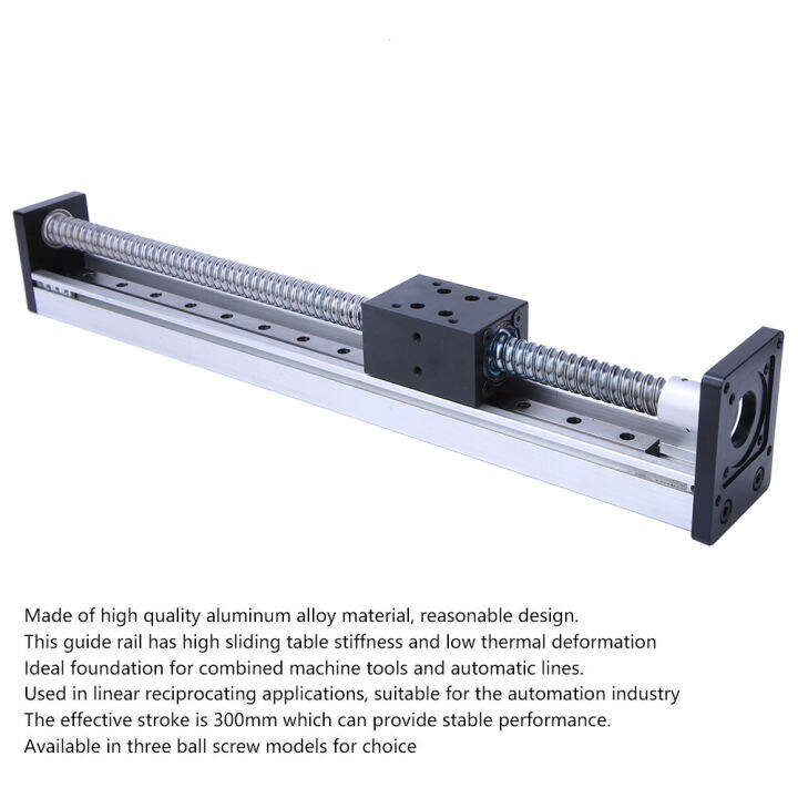 Linear Guide Rail Slide Ball Screw Motion Table 300mm Effective Stroke