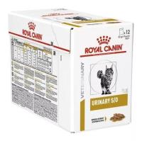 ( ยกแพ็ค12ซอง )Royal Canin Urinary S/O Pouch อาหารเปียกสูตรสำหรับแมวที่มีนิ่วในกระเพาะปัสสาวะ สลายนิ่วสตรูไวท์ 85g 12ซอง