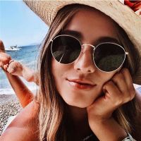 2022 Metal Small Round Frame Sunglasses Woman Vintage Brand Travel Classic Color Film Sun Glasses gafas de sol para hombre Cycling Sunglasses