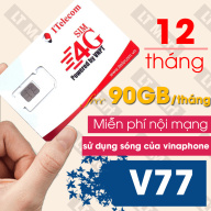SIM 4G Tặng 90GB Tháng MAY V77 Itelecom + Miễn phí cuộc gọi thumbnail