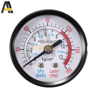 【YD】 Iron Bar Air Pressure Gauge Scale Compressor 9.5/13mm (1/8 1/4 Bsp) Thread 0 180PSI 0 12Bar Dia 40/50mm