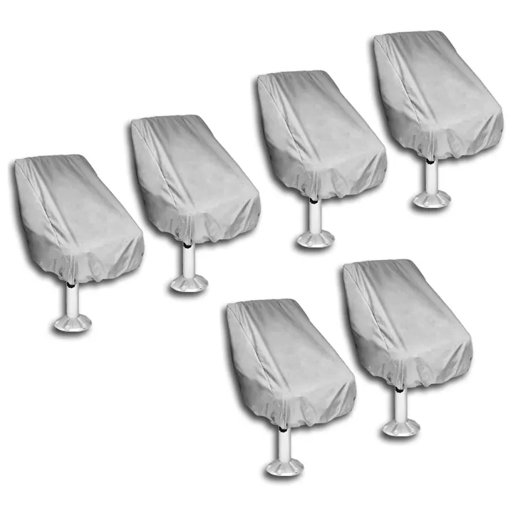 6 Pack Boat Seat Cover, Outdoor Waterproof Pontoon Captain Boat Bench