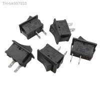 ✵☃  10/5Pcs KCD-101 SPST 2 Pin On/Off Boat Rocker Switch 15x21mm AC 6A/250V 10A/125V Power Solder Lug Ship Type Snap Switch Black