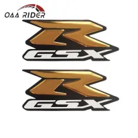 สติกเกอร์ติดถังโลโก้2ชิ้นสำหรับ Suzuki Gsx-R Gsxr 600 750 1000 1100รูปลอกแฟริ่ง3d ตกแต่งรถจักรยานยนต์สติกเกอร์การแข่งรถ