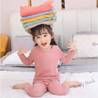 【Ready Stock】 ₪○ C22 German Velvet Seamless Childrens Thermal Underwear Set Boys Fleece-Fleece Baby Heating Clothes Girls Autumn Long Pants