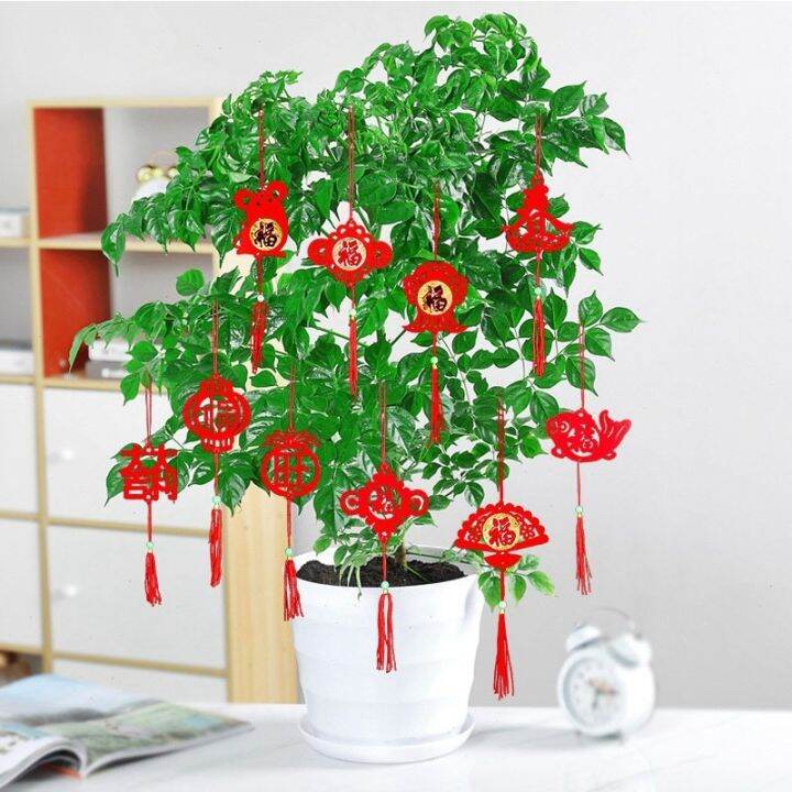 16-styles-new-year-flocking-bonsai-pendant-cny-plant-flowers-potted-tassel-ornament-durable-flannel-chinese-knot-fu-spring-festival-auspicious-decorations