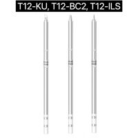 3Pcs T12 Electric Soldering Iron Tips T12-BC2 KU ILS For Hakko Fx951 PTS100 PDS300D DIY Soldering Station Kits