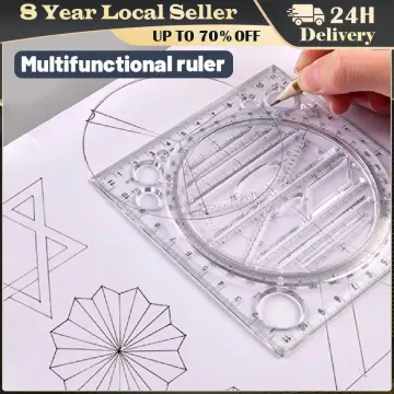Multifunctional Ruler Geometric Drawing Template Measuring Drafting Tools  NEW