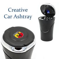 Car Ashtray For Fiat Abarth 595 Abarth 500 abarth 124 Car Logo Creative Personality Ashtray With LED Lights Ash Tray For Car