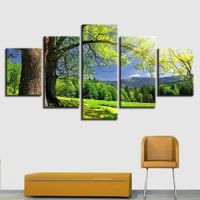 5ชิ้น National Park Sumava ฤดูใบไม้ผลิภูมิทัศน์ผ้าใบพิมพ์ Wall Art Decor ภาพวาดภาพวาด HD พิมพ์ Room Decor โปสเตอร์-5แผง