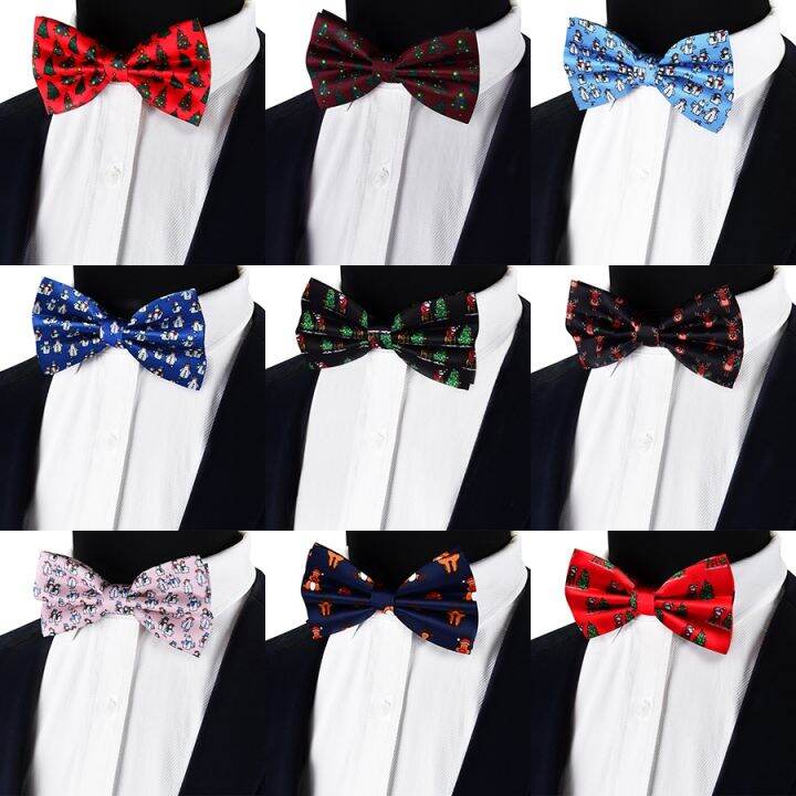 new-christmas-bow-ties-for-men-printed-novelty-pre-tied-bowtie-double-fold-fashion-men-39-s-bowtie-red-for-christmas-festival-gift