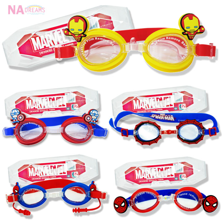 แว่นตาว่ายน้ำเด็ก-แว่นตาว่ายน้ำลายการ์ตูน-โฟรสเซ่น-เจ้าหญิง-สไปเดอร์แมน-และอื่นๆ-ลิขสิทธิ์แท้-swimming-goggles-แว่นตาว่ายน้ำ