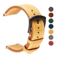 Handmade Vintage Genuine Leather Watchband Quick Release Watch Straps 18mm 20mm 22mm 24mm Replace Bracelet Men Watch Band