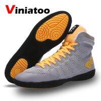 New Quality Wrestling Shoes Men Breathable Wrestling Footwear Comfortable Boxing Shoes Male White Black Flighting Sneakers