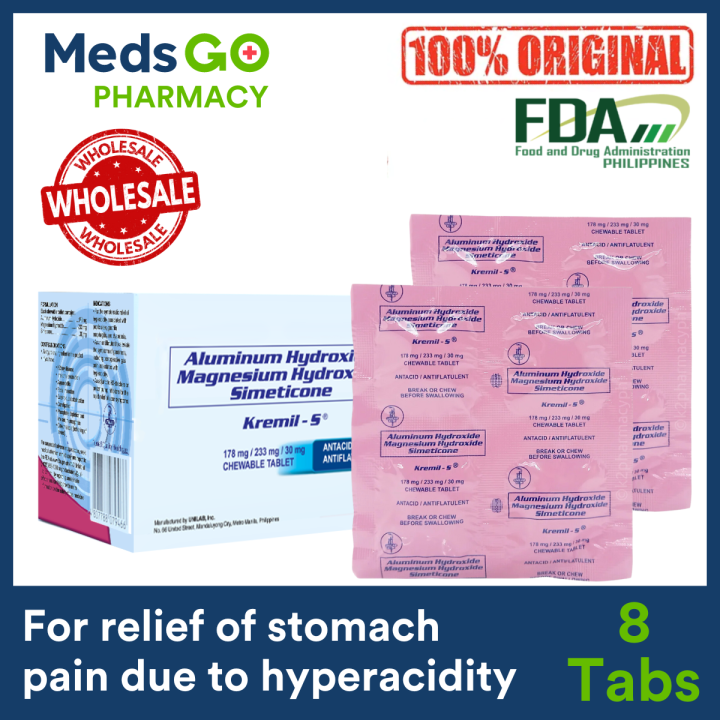 KREMILS Chewable 8 Tablets for Indigestion and Heartburn Treatment