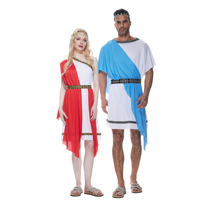 Adult Toga Halloween Costume Men Greek God Cosplay Roman Toga Laurel