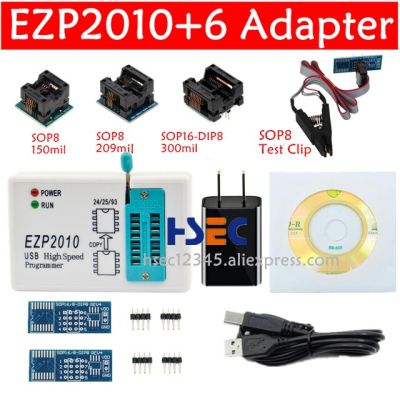 EZP2010 high-speed USB Programmer with SOP8 150mil 200mil SOP16 Adpater SOIC8 IC Flash test Clip  EZP2013 EZP2019 usb programmer