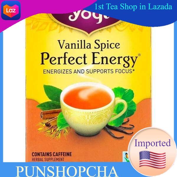 Yogi Tea, Perfect Energy, Vanilla Spice, 16 Tea Bags ชา​ โยคี