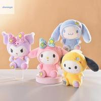 JUNNYA My Melody Kuromi Cinnamoroll ของขวัญวันเกิดเด็กของเล่นเด็กการตกแต่งบ้านนุ่มตุ๊กตาของเล่นเครื่องประดับตุ๊กตามือตุ๊กตาหนานุ่ม