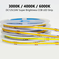 DC 12V 24V FCOB LED Strip Light 320 LEDs 5M High Density RA90 Flexible FOB COB Led Lights Warm Nature Cool White Linear Dimmable