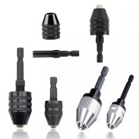 Keyless Drill Chuck Adapter Mini Keyless Drill Chuck 0.3 8mm Self Tighten Electric Drill Bits Collet Fixture Tools Hex Shank