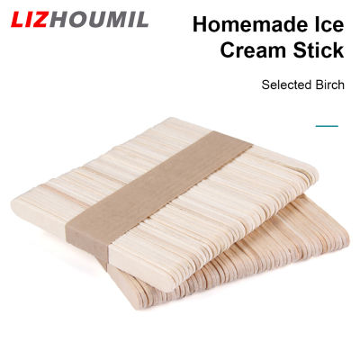 LIZHOUMIL แท่งไอศกรีมไม้500ชิ้นทำด้วยมือแท่งไม้สำหรับทำไอติมเค้กของหวานงานหัตถกรรม