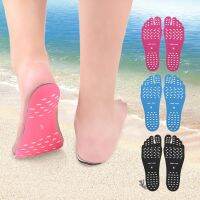 ✵ 1 Pair Adhesive Foot Pads Feet Sticker Stick on Soles Flexible Anti-slip Beach Feet Protection for Outdoor Walking Skin Care