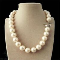 14mm White South Sea Shell Pearl Round Beads Necklace Wedding Charm Party Women Personality Real Chic Mesmerizing