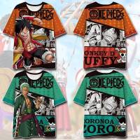 YT ONE PIECE T-shirt Anime Unisex Short Sleeve Tops Luffy Zoro Nami Sanji Casual Loose Tee Shirt Plus Size TY