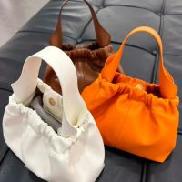 C * K New Handheld One Shoulder Bucket Bag Sweet Cool Pleated Bag Small Cloud Crossbody Bag for Women