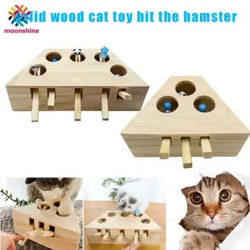 Cat Enrichment Toys for Indoor Cats, Whack a mole cat Toy with cat  Scratching pad, Cat Cardboard Box to Make Lots of Fun, cat Interactive Toy  to Relieve Boredom and Train IQ.