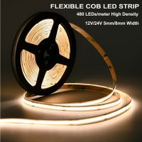 【hot】♚♈ FCOB 480 LEDs Density FOB COB Led Tape RA90 Warm 5mm/8mm 12V 24V