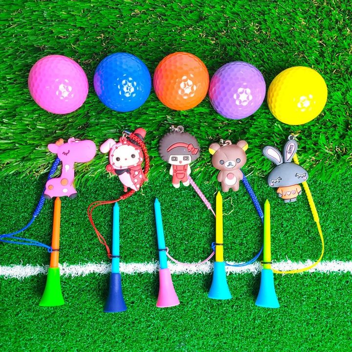 qiannong-เสื้อกอล์ฟ-led-8-3มม-รูปการ์ตูนไฟอัตโนมัติเสื้อยืดถุงมือยางเล่นกอล์ฟอุปกรณ์กอล์ฟป้องกันการสูญหายของเม็ดหญ้า