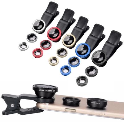 3 in 1 Wide Angle Macro Fisheye Lens Mobile Phone Fish Eye Lenses With Clip 0.67x Angle Zoom For iPhone Huawei All Smart Phone