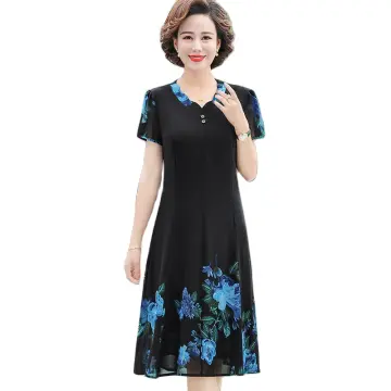 Đầm Trung Niên Sang Trọng Cao Cấp VITALY,Váy Lụa Nữ Cho Mẹ Đẹp Đi Chơi Dự  Tiệc Du Lịch Dáng Dài Suông 30,40,50 Tuổi NX | Shopee Việt Nam