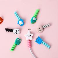 2Pcs Cartoon Animal Bear Cable Protectors Organizer for USB Charging Data Cord Animal Design Mobile Phone Cable Protector