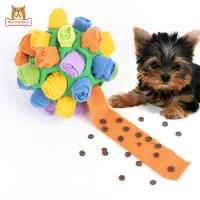 BP【ready Stock】Pet Dog Snuffle Ball Toy Slow Feeder ส่งเสริมทักษะการจับเหยื่อตามธรรมชาติของเล่นปริศนาแบบโต้ตอบ (สีสุ่ม)COD【cod】