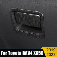 อุปกรณ์เสริมในรถยนต์สำหรับโตโยต้า RAV4 2019-2022 2023 RAV 4 XA50ไฮบริดสแตนเลสกล่องเก็บนักบินร่วมจับชามปกตัดสติกเกอร์