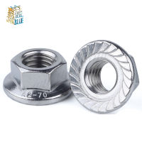 20Pcs DIN6923 M3 M4 M5 M6 M8 304 สแตนเลส Hexagon Flange Nuts Pinking Slip Locking Lock Nut HW015-SJK STORE