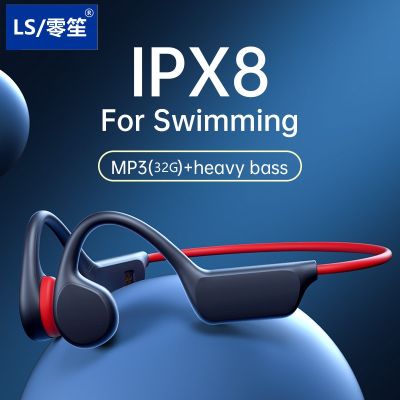 LS Swimming Bone Conduction Earphones Bluetooth Wireless IPX8 Waterproof 32GB MP3 Player Hifi X7 Headphone With Mic Headset