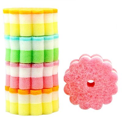 【hot】✑✎  Practical Sponges Scouring Sponge Tableware Glass Dishes Cleaning Color