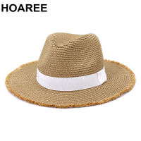 Sun Hats For Women Men Panama Hat Summer Beach Wide Brim Straw Sombrero Rough Brimmed Jazz Straw Hat Sombrero Vintage Trilby