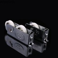 ♈№❀ Single and double wheel bearing copper wheel sliding door wheel aluminum alloy door and window pulley hardware accessories