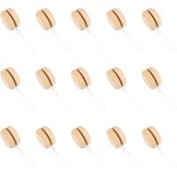 15pcs Wooden Yo-Yo Toy DIY Graffiti Yo-Yo Balls Hand Painting Toy Creative Toy