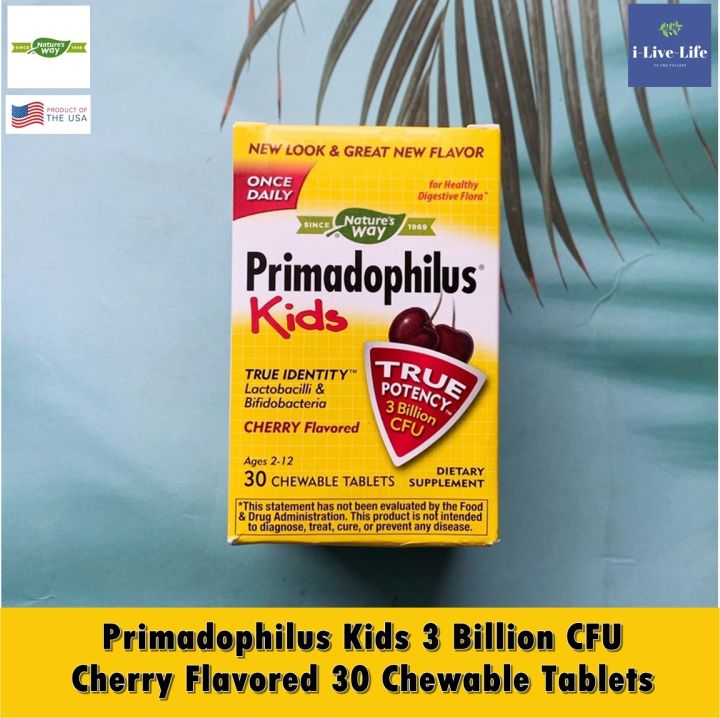 โปรไบโอติก-สำหรับเด็กอายุ-2-12-ปี-primadophilus-kids-3-billion-cfu-cherry-flavored-chewable-tablets-natures-way