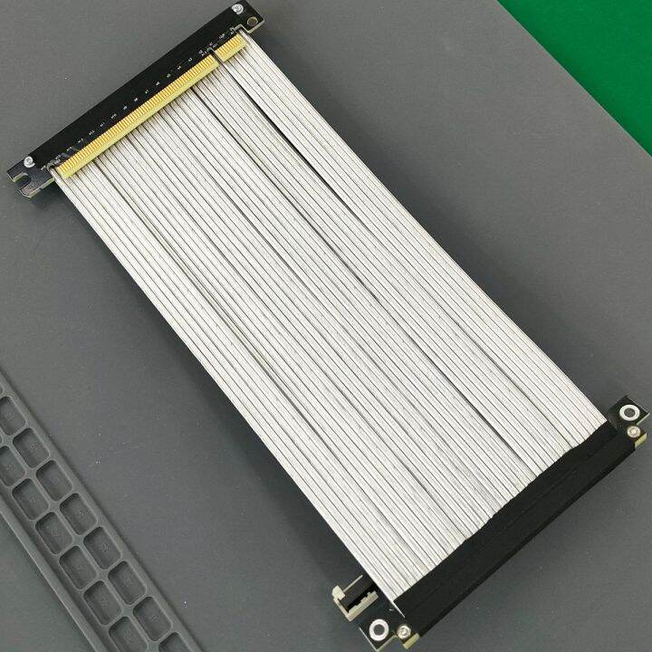 Silver White Reverse PCIE 4.0 3.0 Riser Cable PCI-E X16 To 16X PC ...
