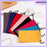 BETTERFORM อ่อนนุ่ม สีทึบ แว่นตา กระเป๋าหูรูด กระเป๋าใส่แว่น กระเป๋าผ้าแว่นตา กระเป๋าแว่นกันแดด