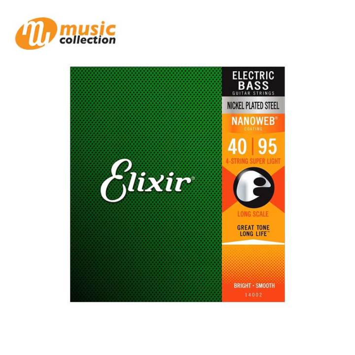 สายกีตาร์เบส-elixir-nickel-nano-4-set-040-095-14002