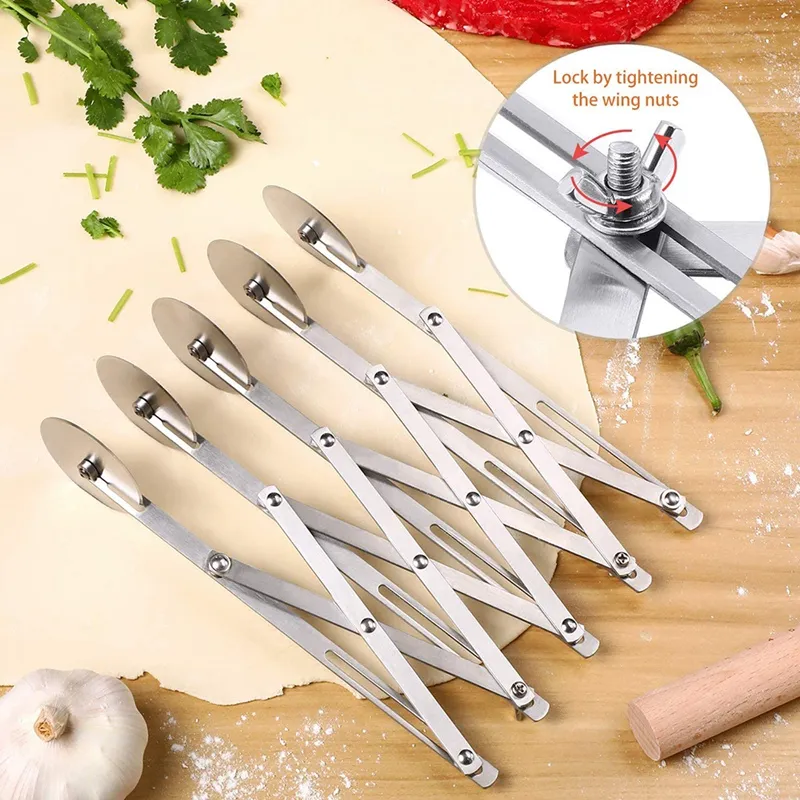 3 5 7 Wheel Pastry Cutter, 430 Stainless Pizza Slicer and Multi Round Dough  Cutter with