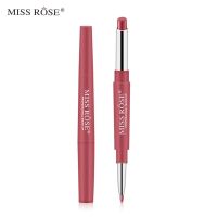 MISS ROSE Double-end Lip Makeup Lipstick Pencil Waterproof Moisturizer Long Lasting Waterproof Lip Stick TSLM1